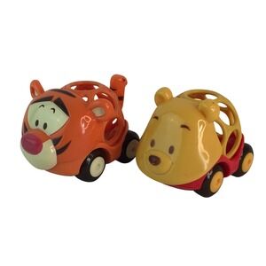 Disney Baby Oball Go Grippers Tigger Winnie the Pooh Toy Push Cars Lot of 2